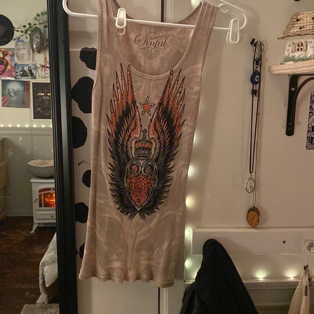 Y2K grunge affliction tank